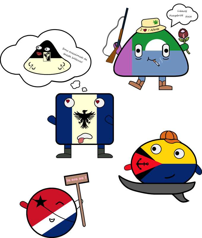 Voici les différentes countryballs que j’aimerais jouer