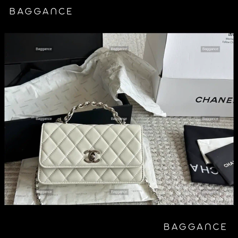 Chanel 23K Flap Bag Black Quilted Leather 19cm - EVCHFW-019K