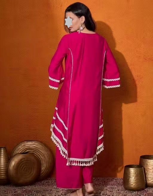 Embroidered Elegance Kurta - This name emphasizes the sophisticated and decorative of the kurta, highlighting its embroidered features #Womens kurta sets #kurta sets#co-ord sets Color 1 (KS137)