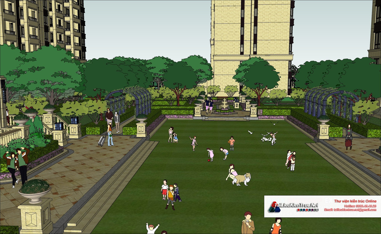 9-model-phoi-canh-3d-file-sketchup-biet-thu-lau-dai-phap-co68 (2