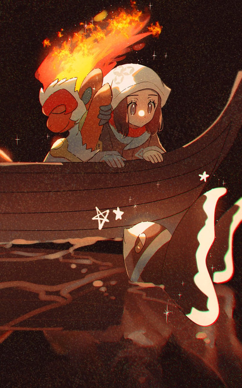 akari-infernape-and-lumineon-pokemon-and