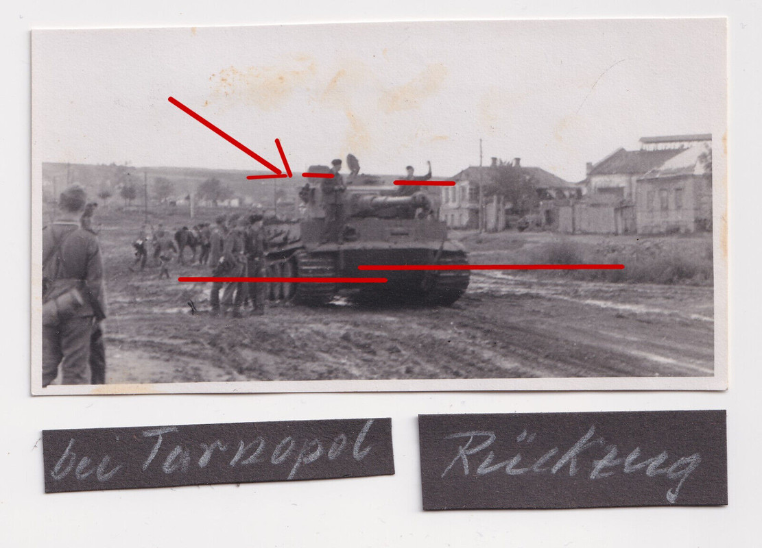 1x orig. Foto Panzer Tiger - Rückzug aus Tarnopol