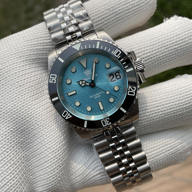 Steeldive SD1953 Tiffany Blue Sub 300M Automatic Diver Watch
