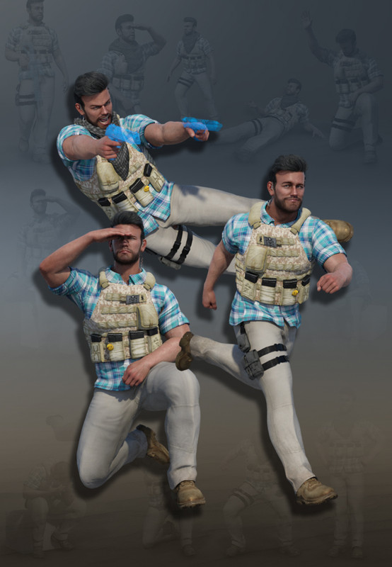 Action Poses for Dain 8 and Genesis 8 Male(s) Action Poses for Dain 8 and Genesis 8 Male(s)