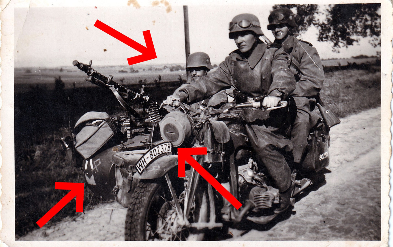 Portrait,Kradmelder,MG34,Kennung,Motorrad,Zündapp KS 750,Technik,Tarn