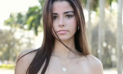 Horny Girl Jumping in Place Showing Perfect Naked Boobs Shaking Hard