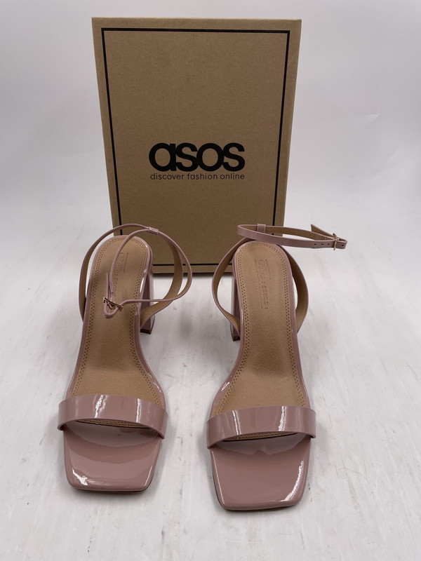 ASOS HAVANA BARLEY THERE BLOCK HEELED SANDAL US 7.5 EUR 40-41 BEIGE WOMEN