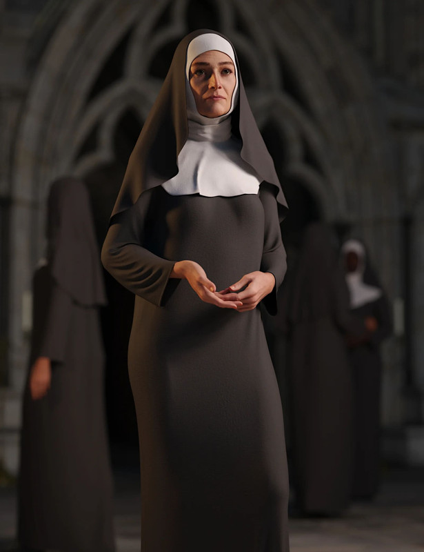 dForce Nun Outfit for Genesis 9