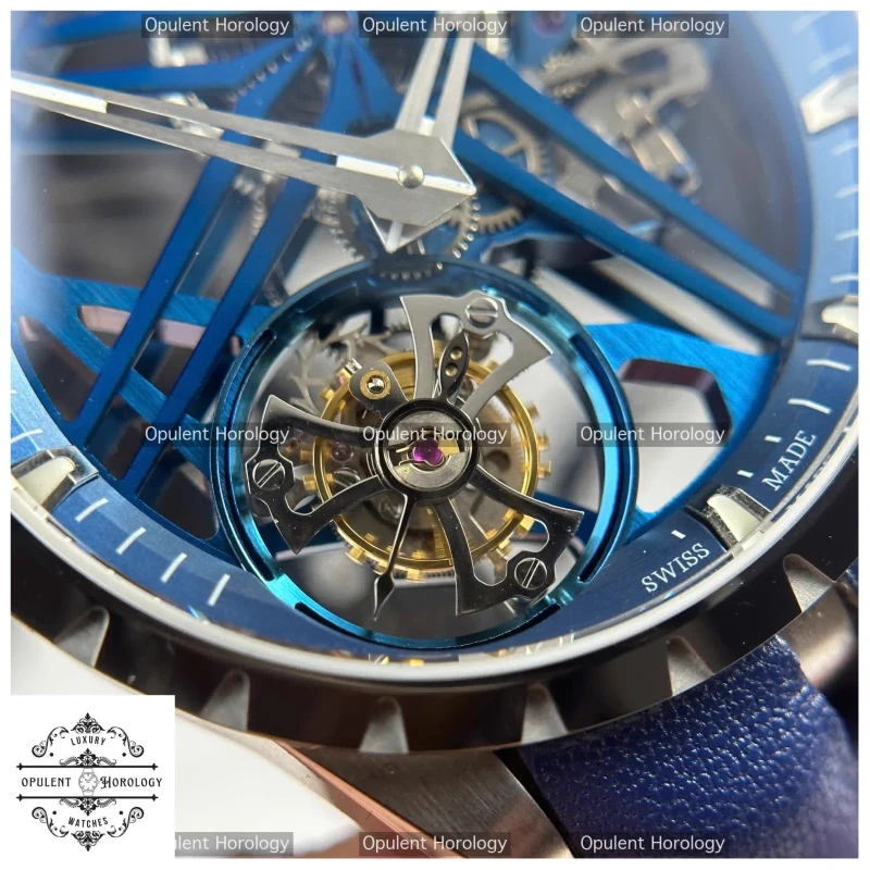 Roger Dubuis Excalibur Cobalt Blue RDDBEX0838 Replica - 42mm High-End Flying Tourbillon Timepiece - Super Clone