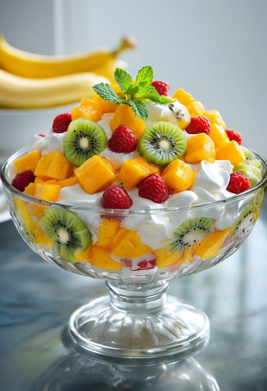 Fresh Tropical Fruit Salad Healthy Summer Dessert Idea