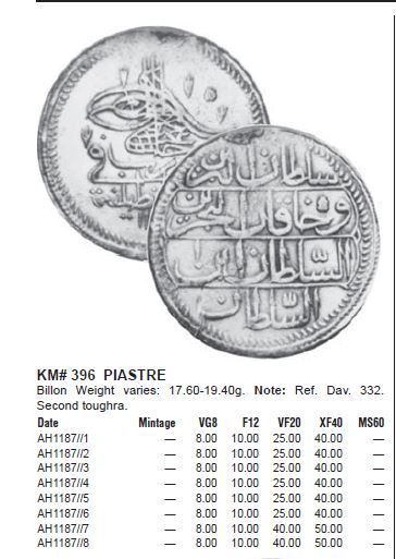 Una Piastra de Abdul Hamid I. Imperio Otomano. Km396