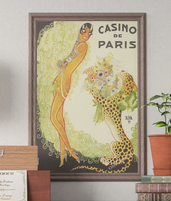 Josephine Baker with a tiger print