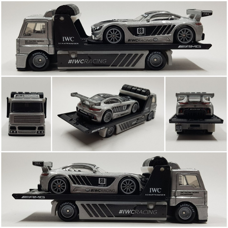 HotWheels #HCN54 - Fleet Street™ with #FJV46 - Mercedes-Benz AMG-GT3 - Car Culture Team Transport Se