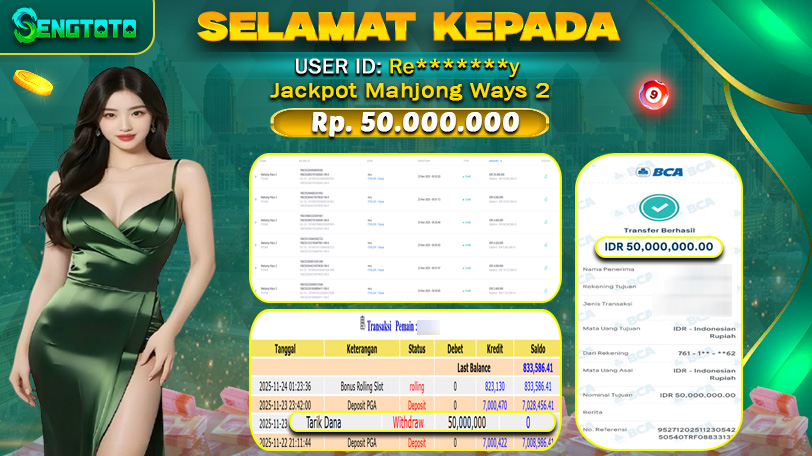 BUKTI PEMBAYARAN SLOT MAHJONG WAYS 2