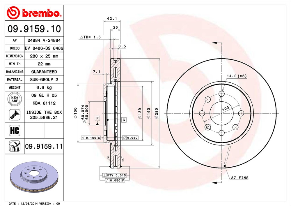 Brembo 09.9159.10_Astra