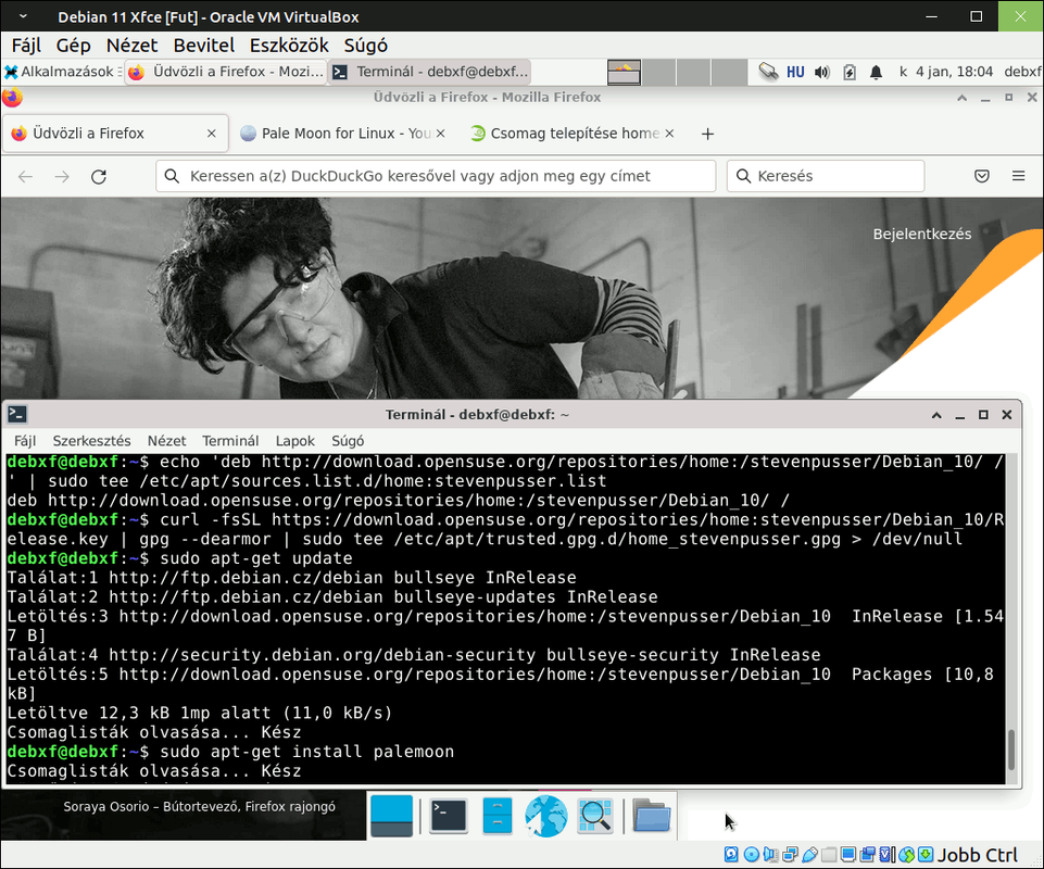 Pale Moon - Debian 11 (source Debian 10)