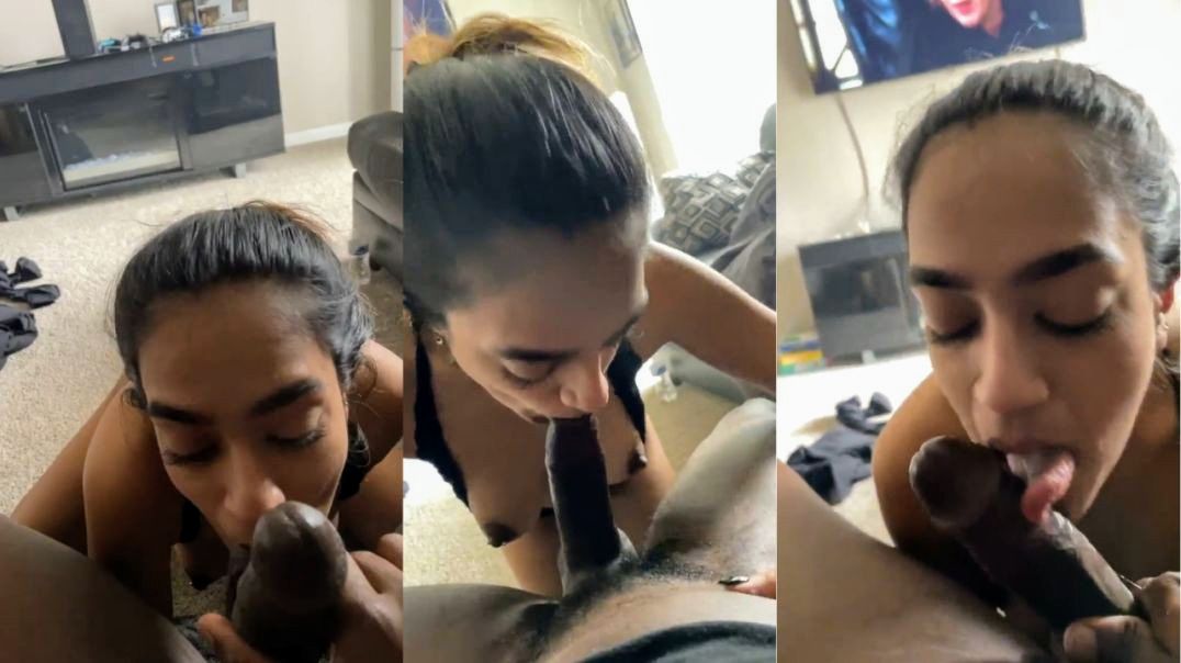 NRI Desi Cheating Girl Sucking Big Black Cock