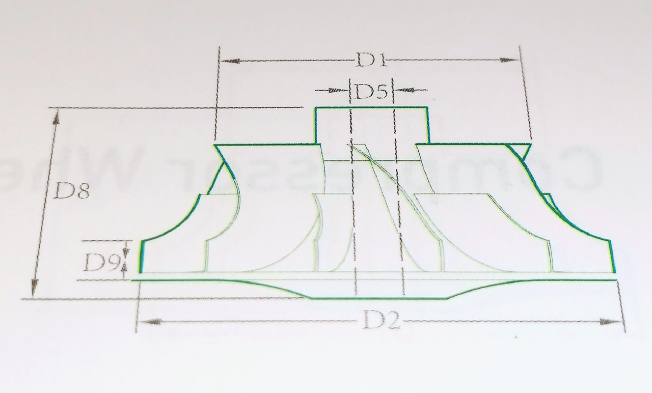 Крыльчатка турбокомпрессора Форд Транзит (2)