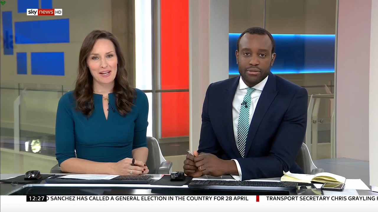 15 February - 12.00.00 - Sky News. Colin Brazier and Jayne Secke