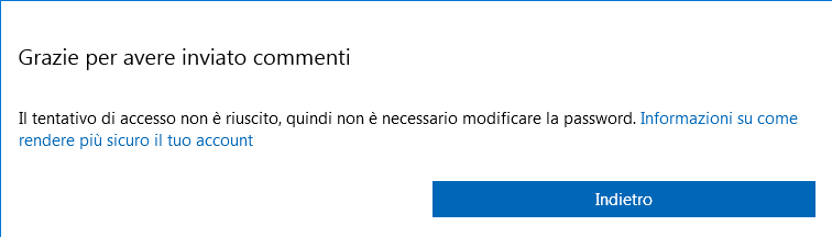 finestra verifica account