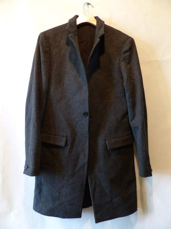 ALL SAINTS MENS SLIM FIT BODELL COAT IN CHARCOAL GREY SIZE 34