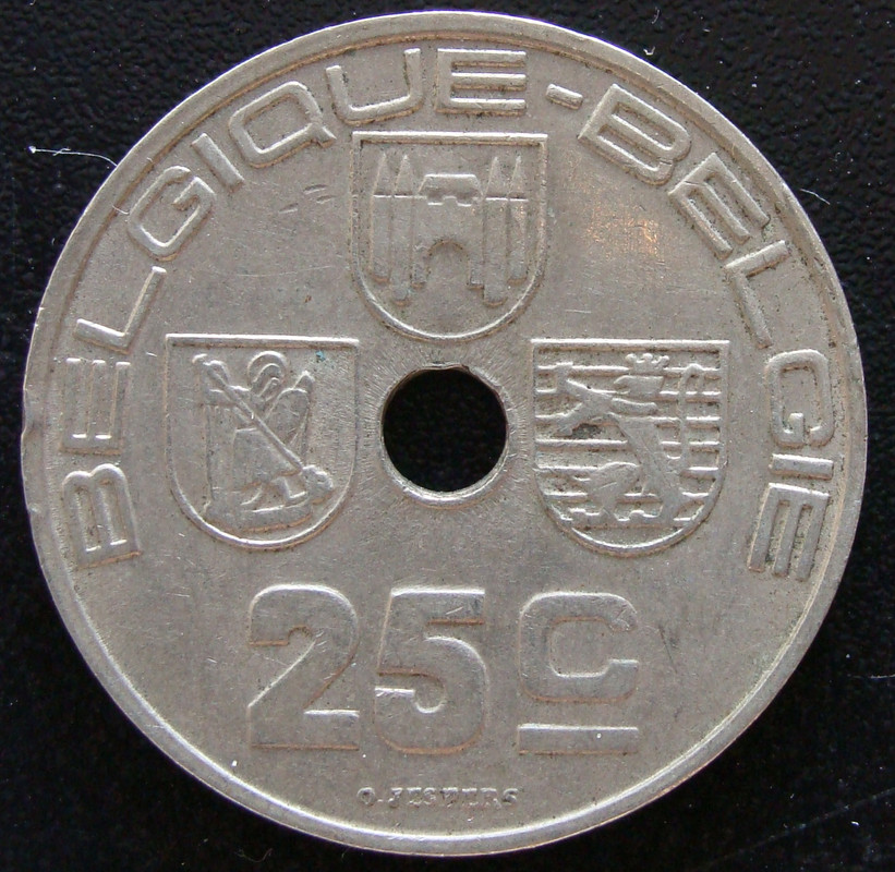 25 Céntimos Franco. Bélgica (1939) BEL-25-C-ntimos-Franco-1939-franc-s-anv