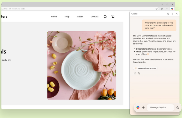 Copilot im Edge for Business-Browser