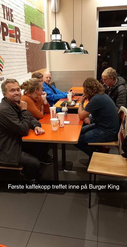 Første kaffekopptreff inne på BurgerKing
