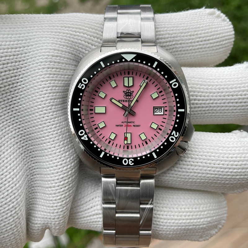Steeldive SD1974 Pink Captain Willard Turtle 200M Automatic Diver Watch photo 2