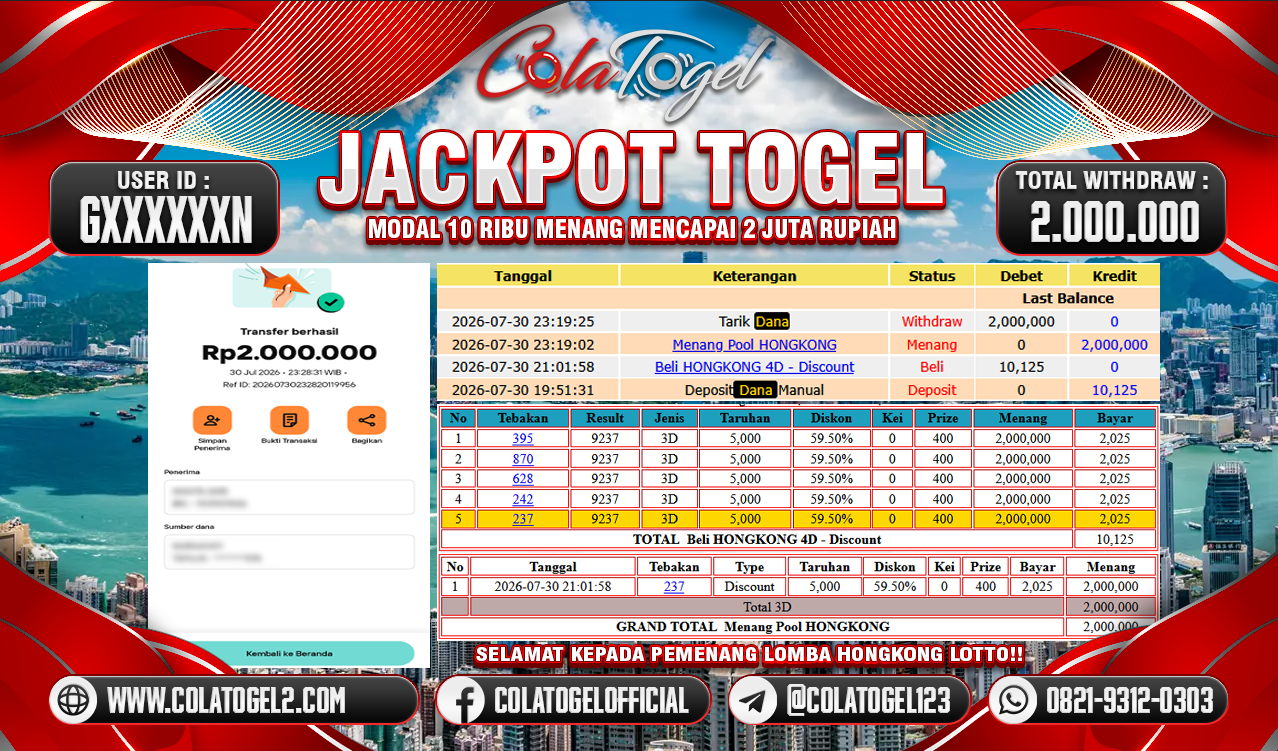 JACKPOT HONGKONG LOTTO!!