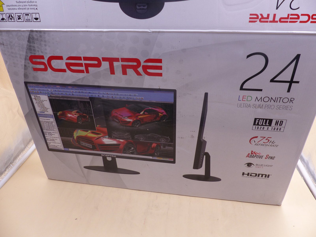 SCEPTRE 792343323037 E248W-19203R 24" ULTRA THIN 75HZ 1080P LED MONITOR