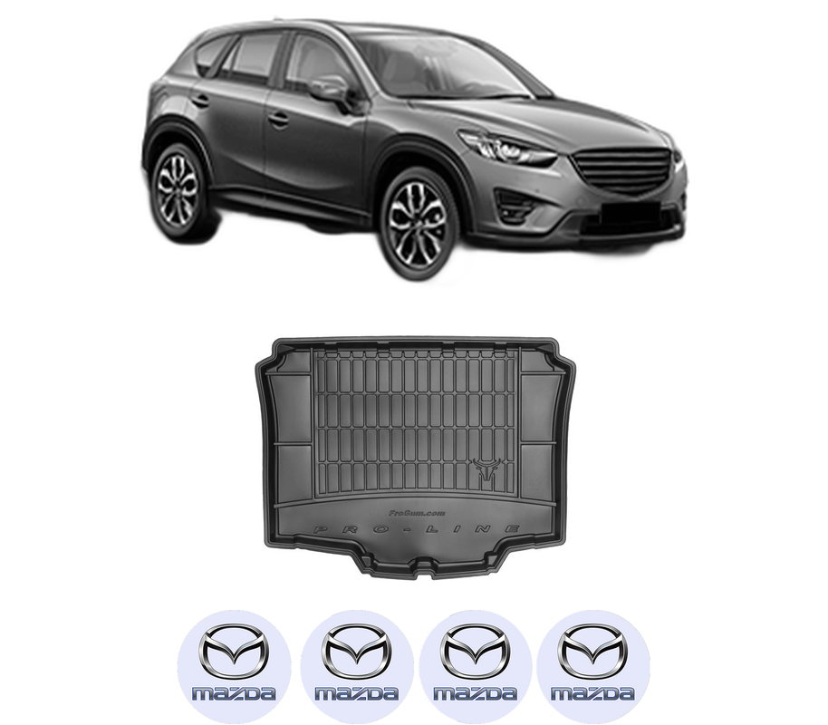Tavita Portbagaj MAZDA CX-5 (KE, GH) din 2011-2017, Protectie Portbagaj Auto, 4x Stickere auto cu MAZDA