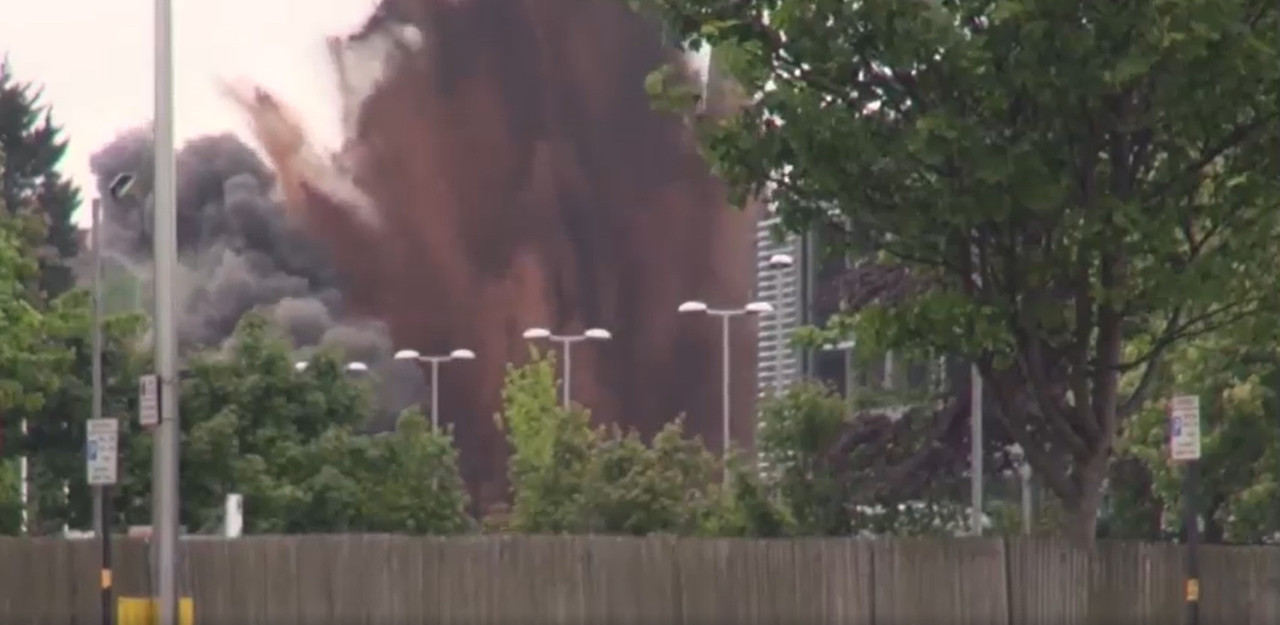 Momento de la detonación de la bomba