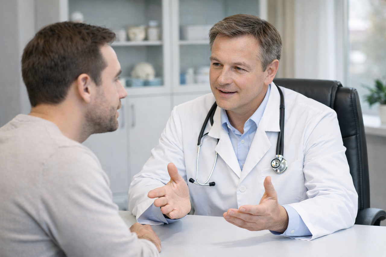 пациент на приеме у доктора 