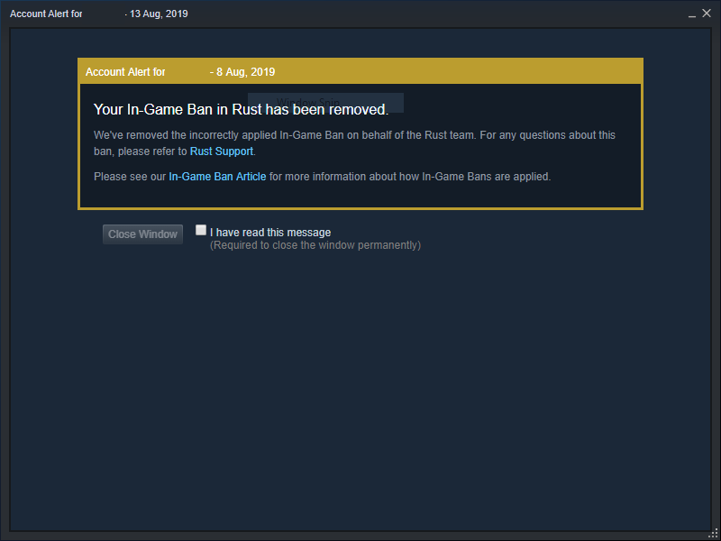 Gameban with vm setup Rust General Discussions