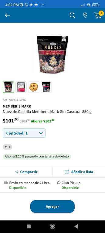 Sam's Club: Nuez de Castilla Member's Mark
