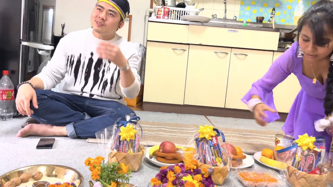 Nepali Busty Girl Big Boobs and Cleavage in tight violet dress.mp4_snapshot_00.23.108