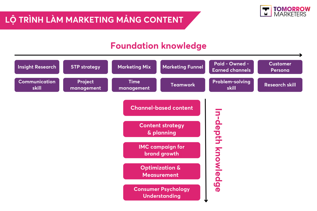 chọn chuyên ngành marketing - lộ trình học theo T-shaped