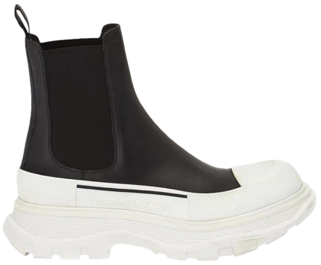 Alexander McQueen Lace Up Boot (Black/White)