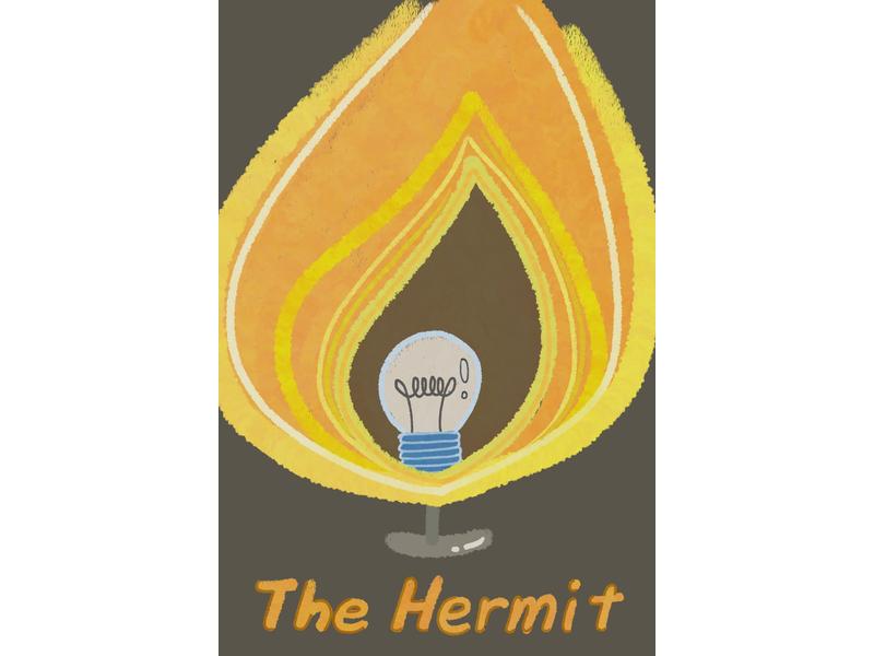 은둔자 THE HERMIT 타로카드 손그림