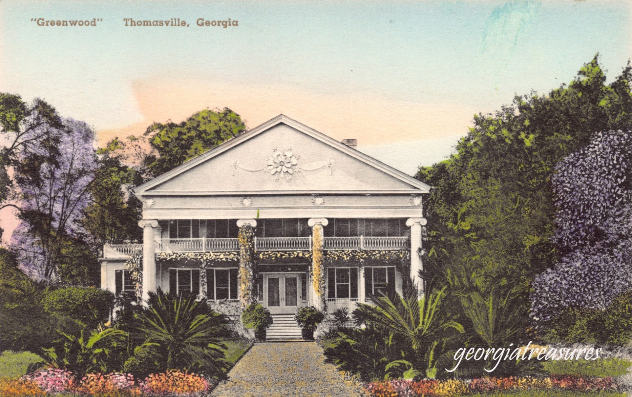 Greenwood Plantation, Thomasville, Georgia — vintage postcard