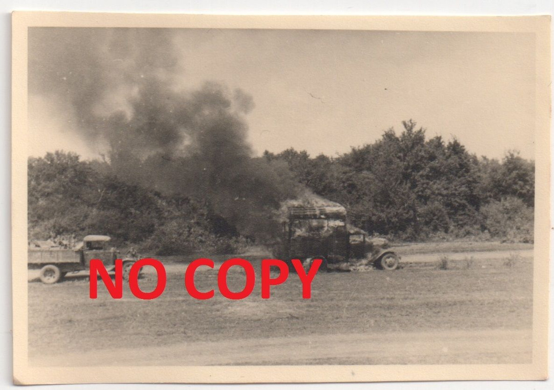 Orig. wk2 RUSSISCHE PKW Kämpfe Verbrannte Verbre