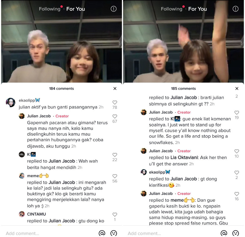 Julian Jacob ungkit jadi korban perselingkuhan