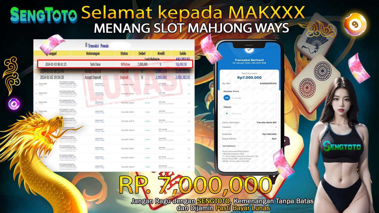 BUKTI PEMBAYARAN SLOT MAHJONG WAYS