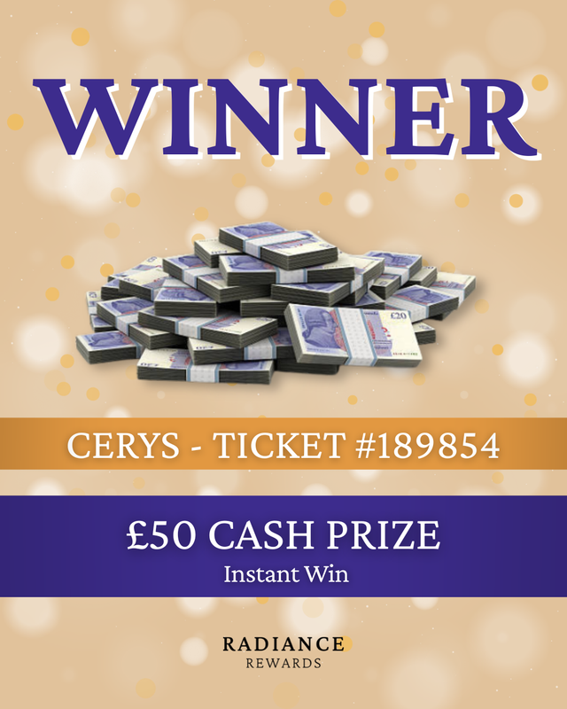 Cerys Wins £50 Cash Prize in Our Instant Win Competition 💸