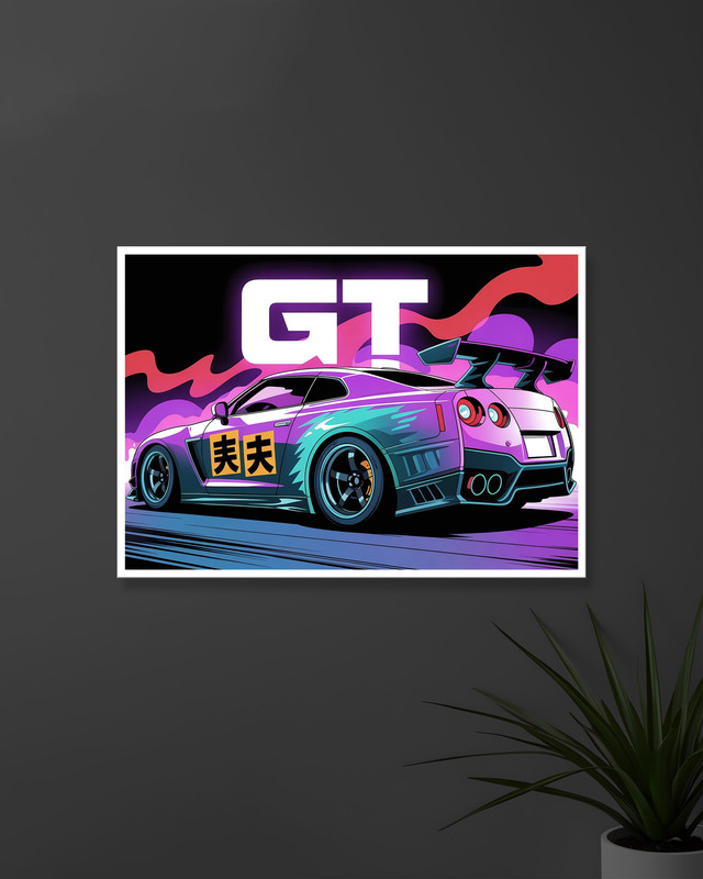 Nissan GTR | VECTOR STYLE CARS #07 | CAR POSTERS