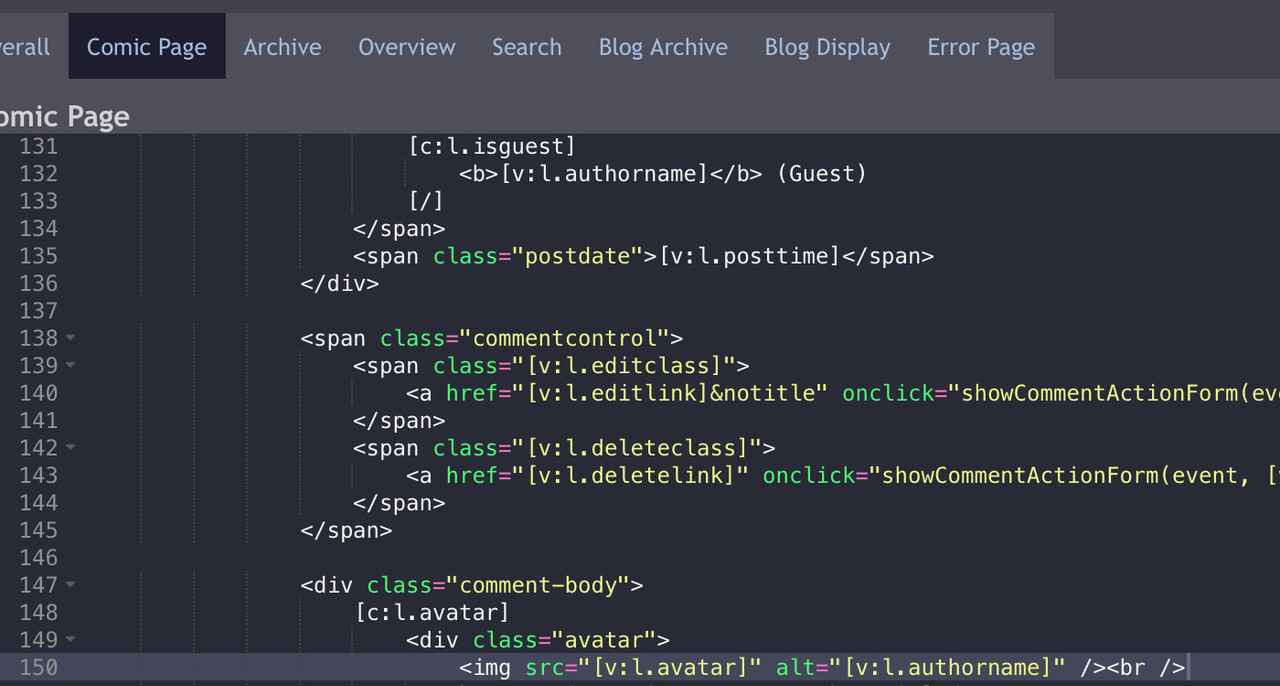 Removing Profile Pictures off Comic Website? - Comic Fury Webcomic Hosting