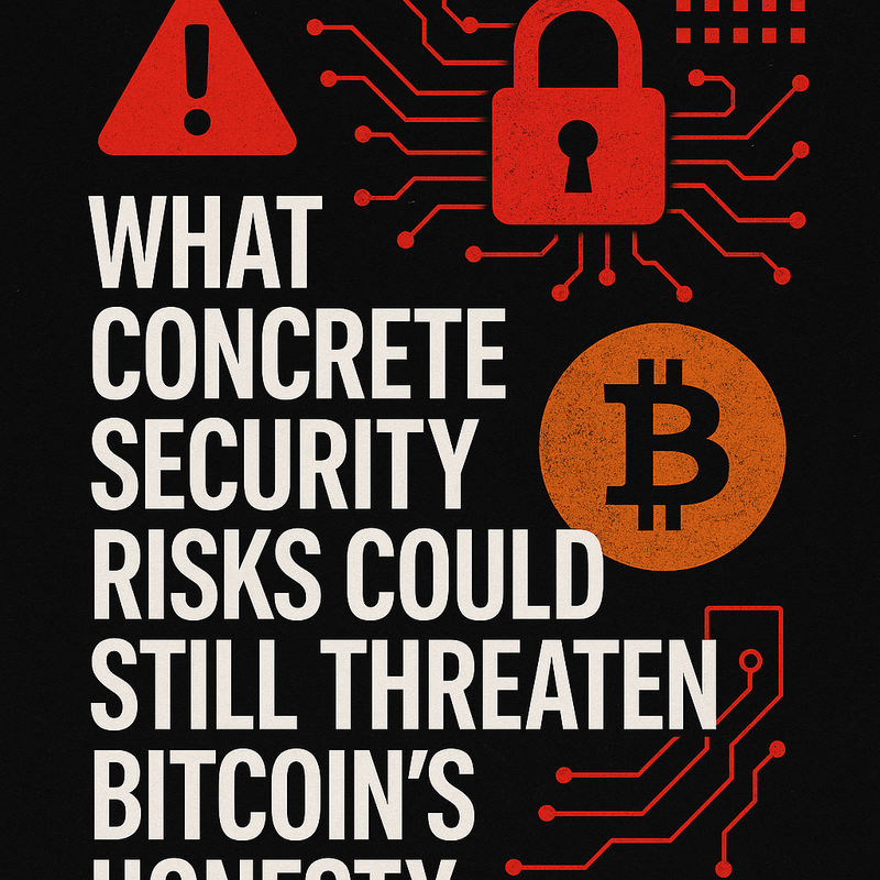 What concrete security risks could still threaten Bitcoin's honesty