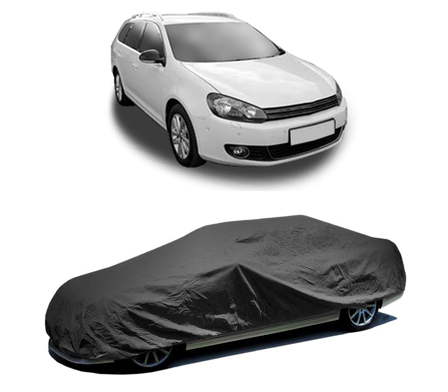 Husa tip prelata auto pentru Volkswagen Golf VAN VI Variant (AJ5) 2009 - 2014,culoare negru, material textil impermeabil, rezistanta la intemperii praf UV, CARPASSION Husa Protectie