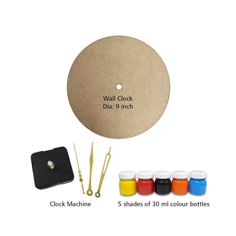 Fluid Art on MDF Round Clock DIY Kit